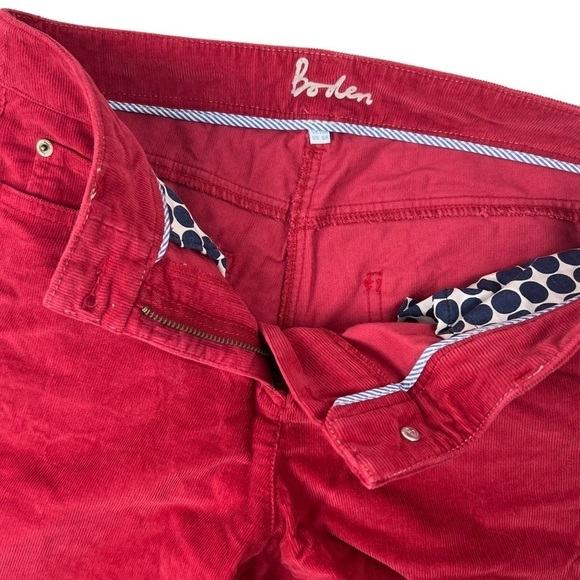 BODEN Red Corduroy Pants Women’s Size 6 Regular 5 Pocket Trouser - Picture 3 of 9